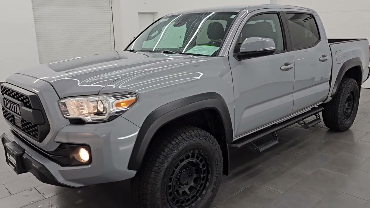 2019 TOYOTA TACOMA DOUBLE SHORT TRD OFFROAD CEMENT STICK SHIFT 4K WALKAROUND 15018ZD SOLD!