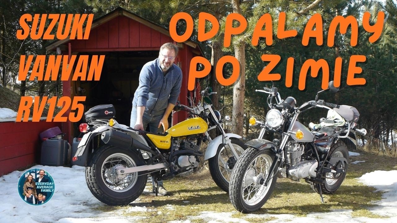 Koniec zimy. Odpalam nasze motocykle Suzuki Van Van 125cc po zimowej przerwie. Jest problem...