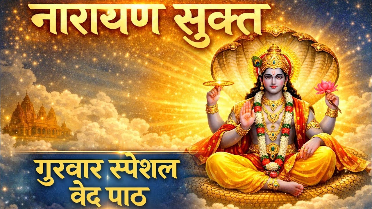 गुरुवार स्पेशल नारायण सूक्त वेद पाठ | Narayan Suktam Vedic Chanting for Peace & Blessings