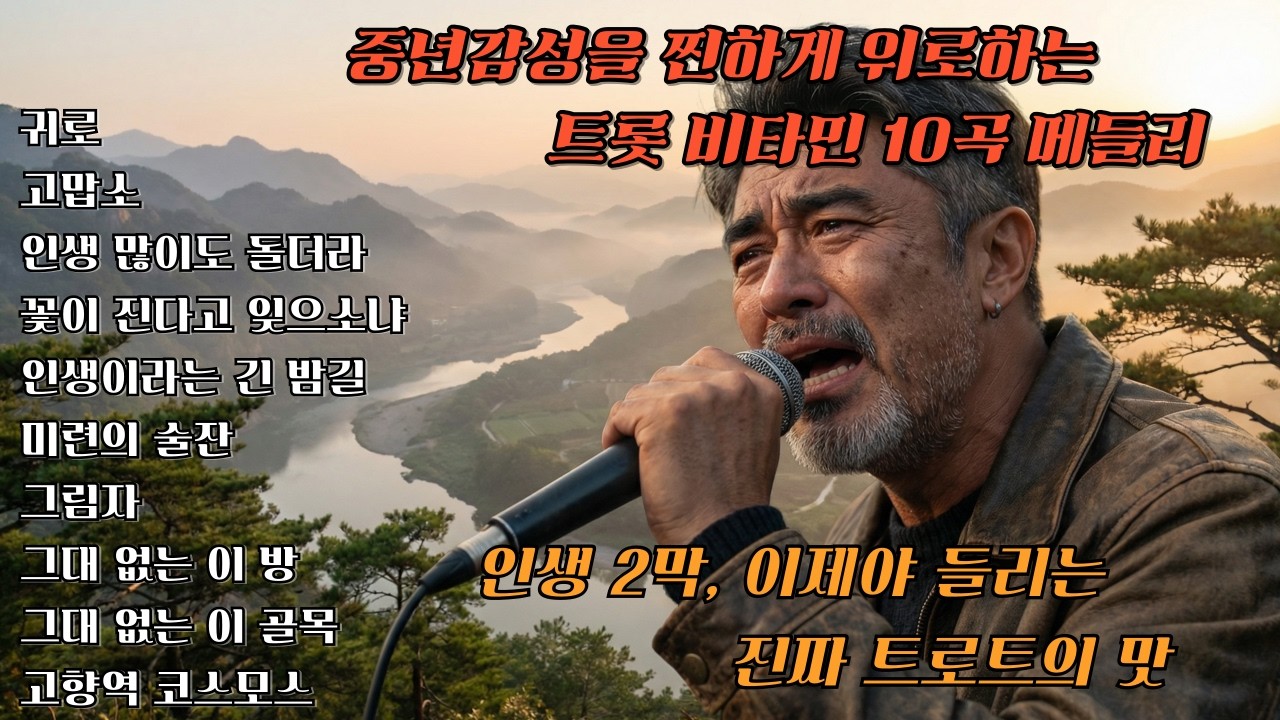 중년감성을 찐하게 위로하는 트롯 비타민 10곡 메들리 (4) #트로트 #시니어 #노래 #트롯 #트로트메들리 #트로트가수 #뽕짝 #뽕짝트로트