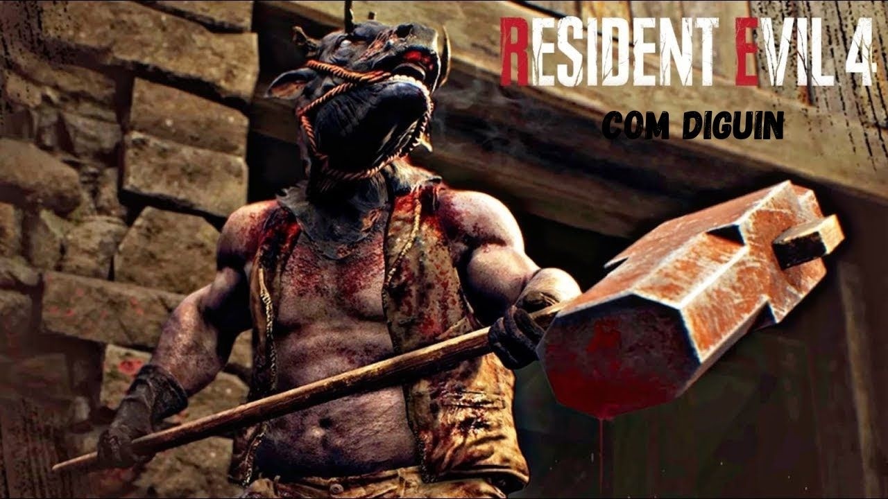 Resident Evil 4 Remake: Apareceu o Minotauro - Gameplay do Diguin
