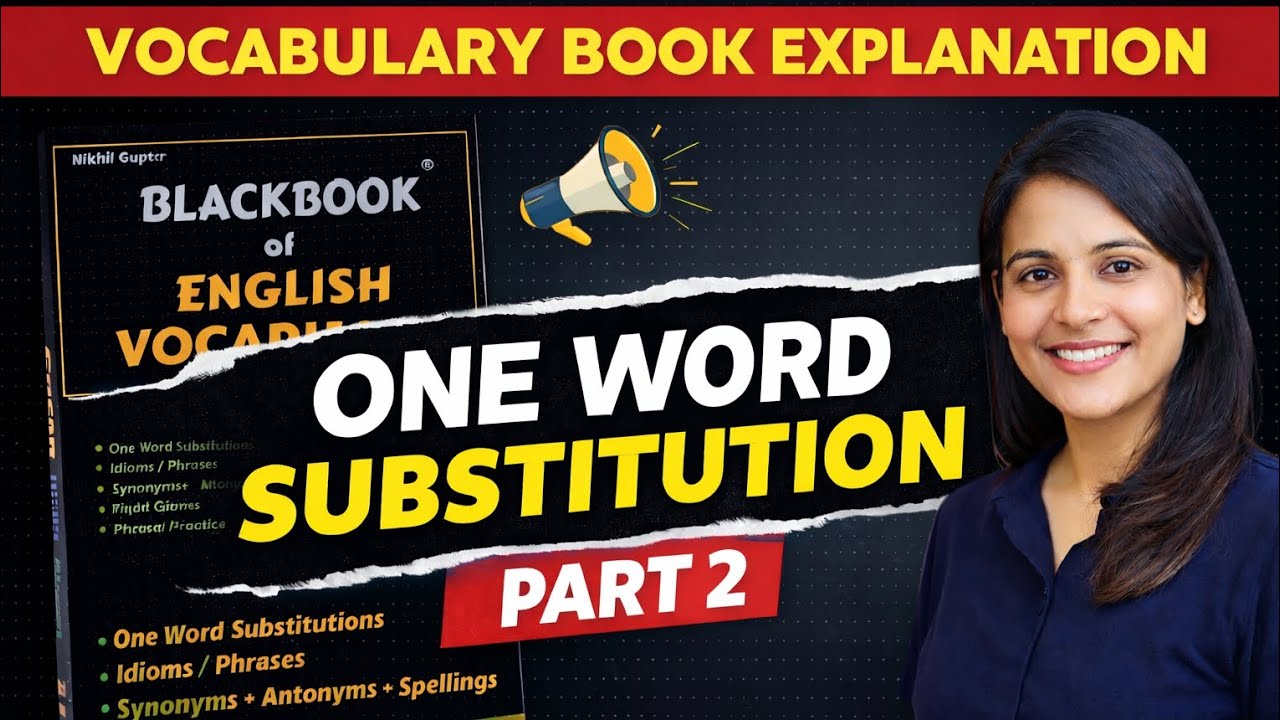 Black book of English vocabulary complete OWS 2026 || CLASS-2 || one word substitution 