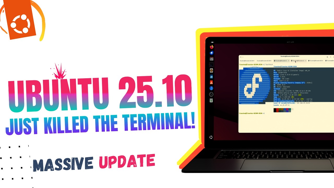 ПЕРВЫЙ ВЗГЛЯД НА Ubuntu 25.10: новый терминал, новый Sudo, всё новое! [Основные изменения внутри]