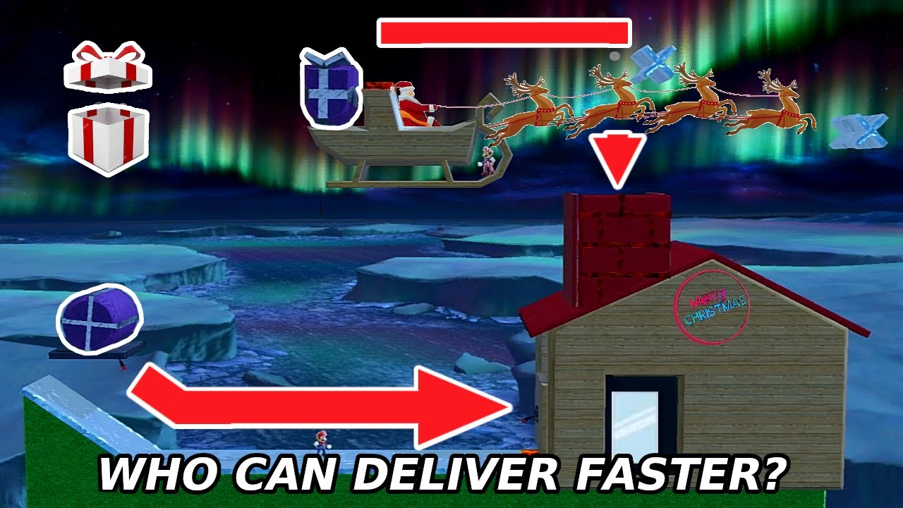 Who Can Deliver His Christmas Present Before Santa? | Super Smash Bros. Ultimate