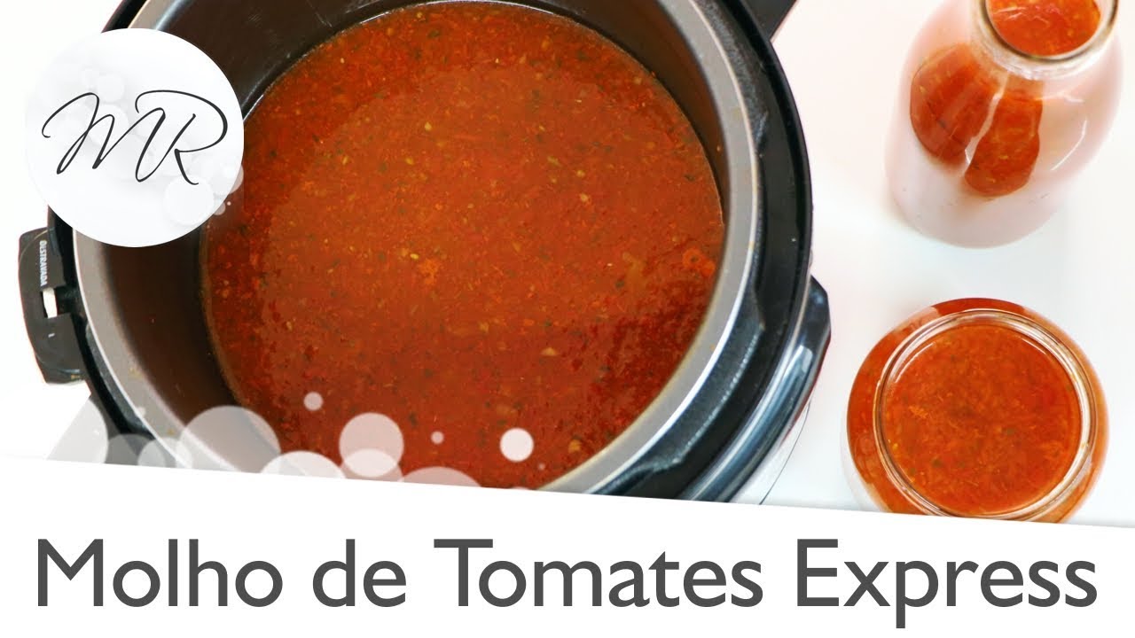Molho de Tomates Express Caseiro na Panela de Pressão Elétrica - Receitas na Pressão