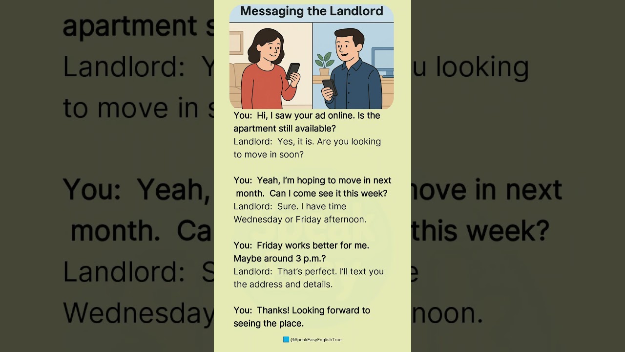 How to Message a Landlord in English?