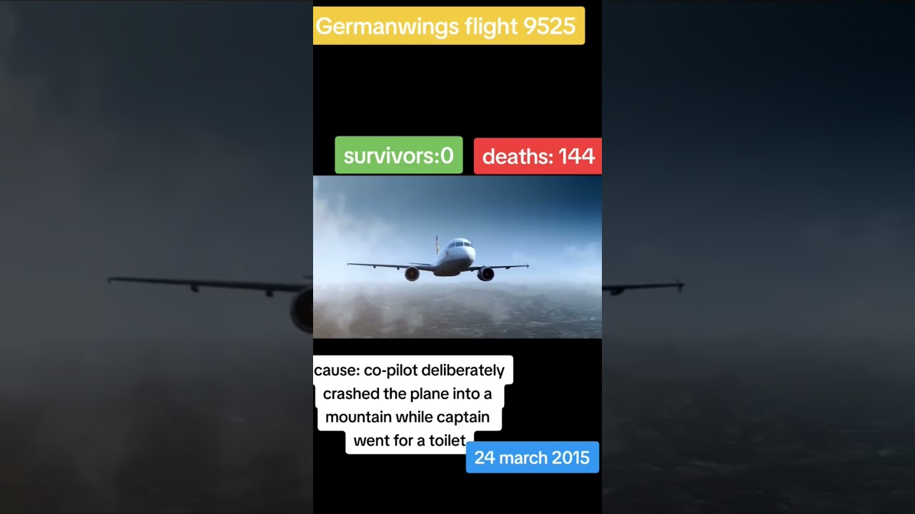 GermanWings flight 9525 crash on 24th March 2015, Caused by Co-Pilot #planecrash #copilot #crash