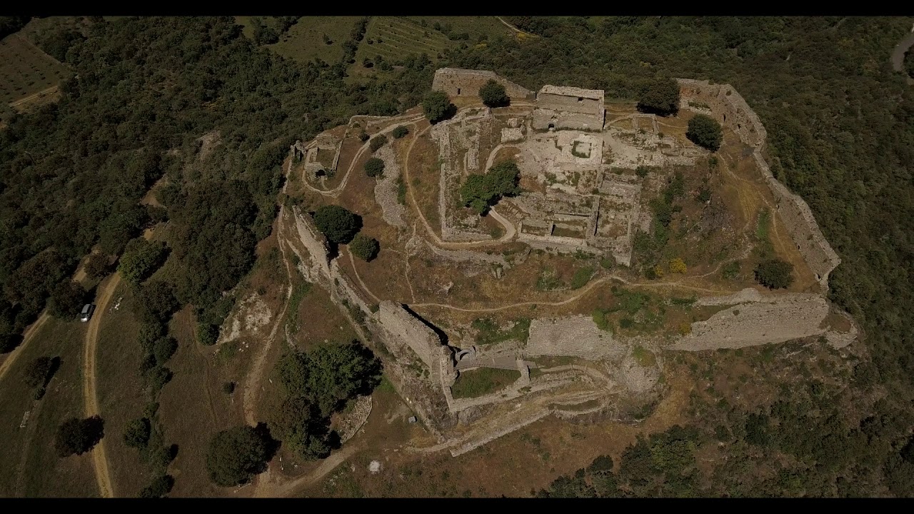 Ch&acirc;teau de Termes by drone (Cathar Castle)