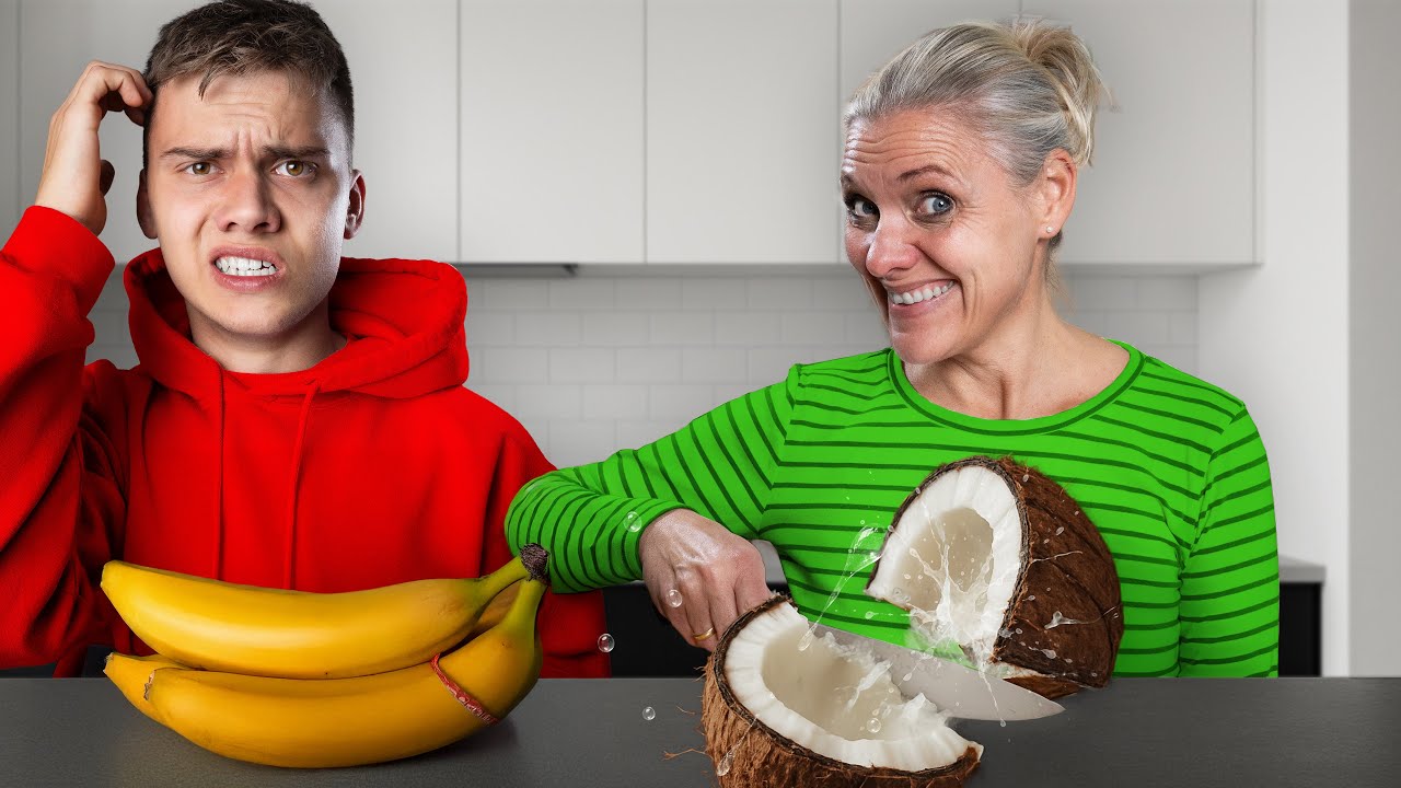 Wer kann besser halbieren? Mutter vs. Sohn