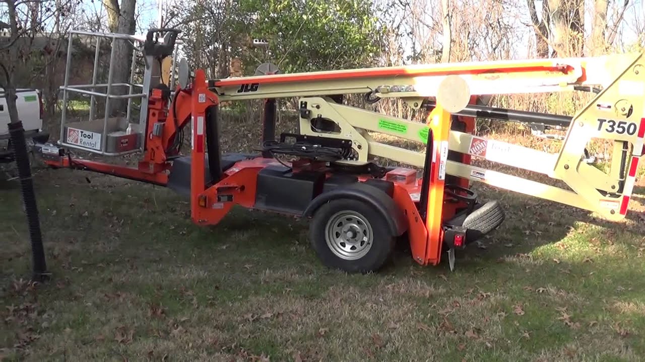 How to operate a JLG T350 man lift