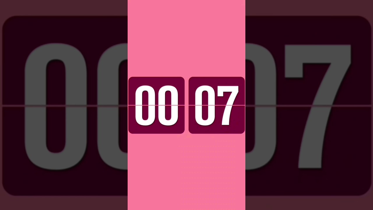 7 Seconds Countdown Timer Pink Theme&nbsp;🌸 | Golden Timer #shorts