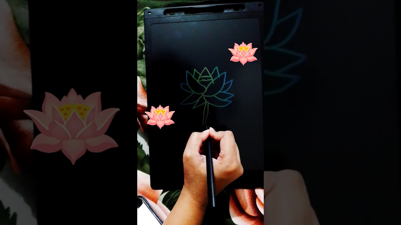 How to Drawing Water lilly flower |Easy Drawing tutorial 