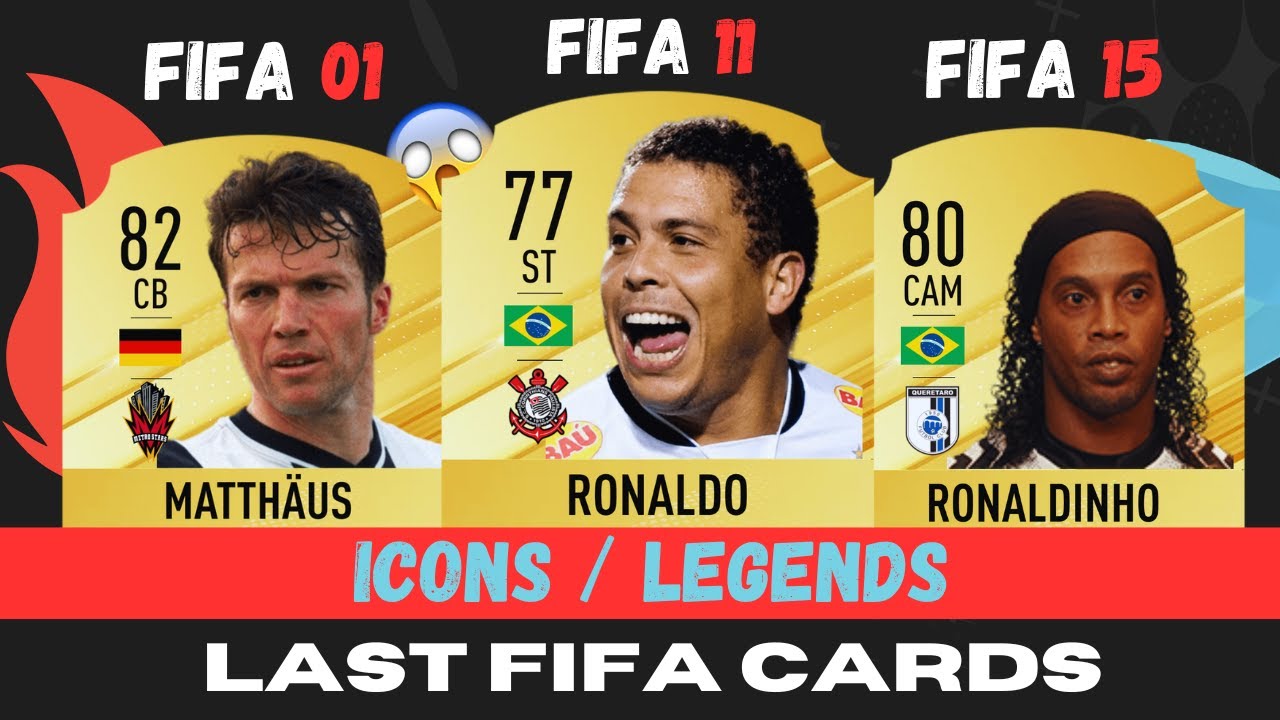 ICONS AND THEIR LAST FIFA CARDS! 🔥| ft.  Ronaldo, Ronaldinho, Gullit...