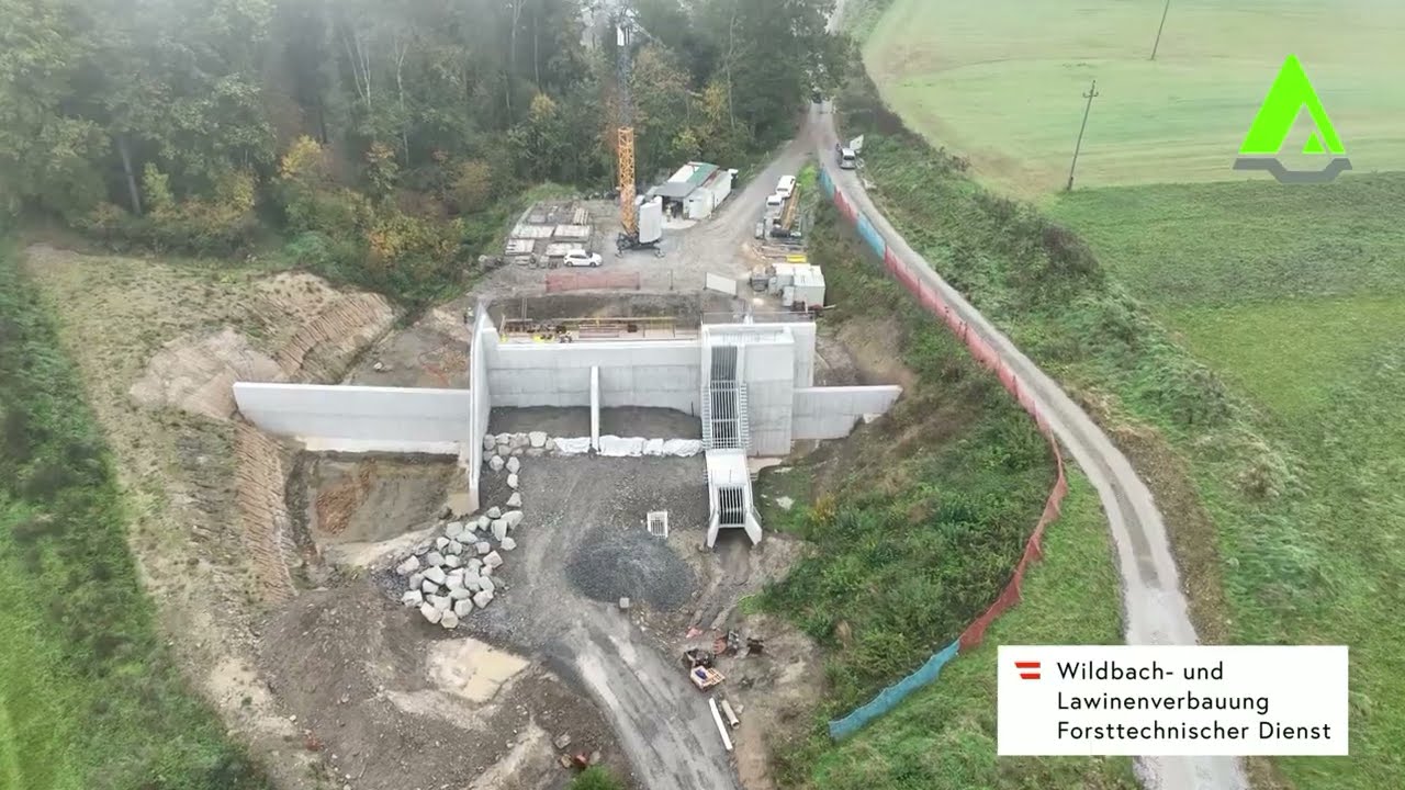Hochwasser-Rückhaltebecken am Pulvermühlbach
