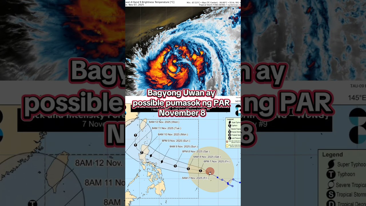 Bagyong Uwan Update - November 8 2025 (Severe Tropical Storm Fung-Wong) #uwanph #bagyolatest