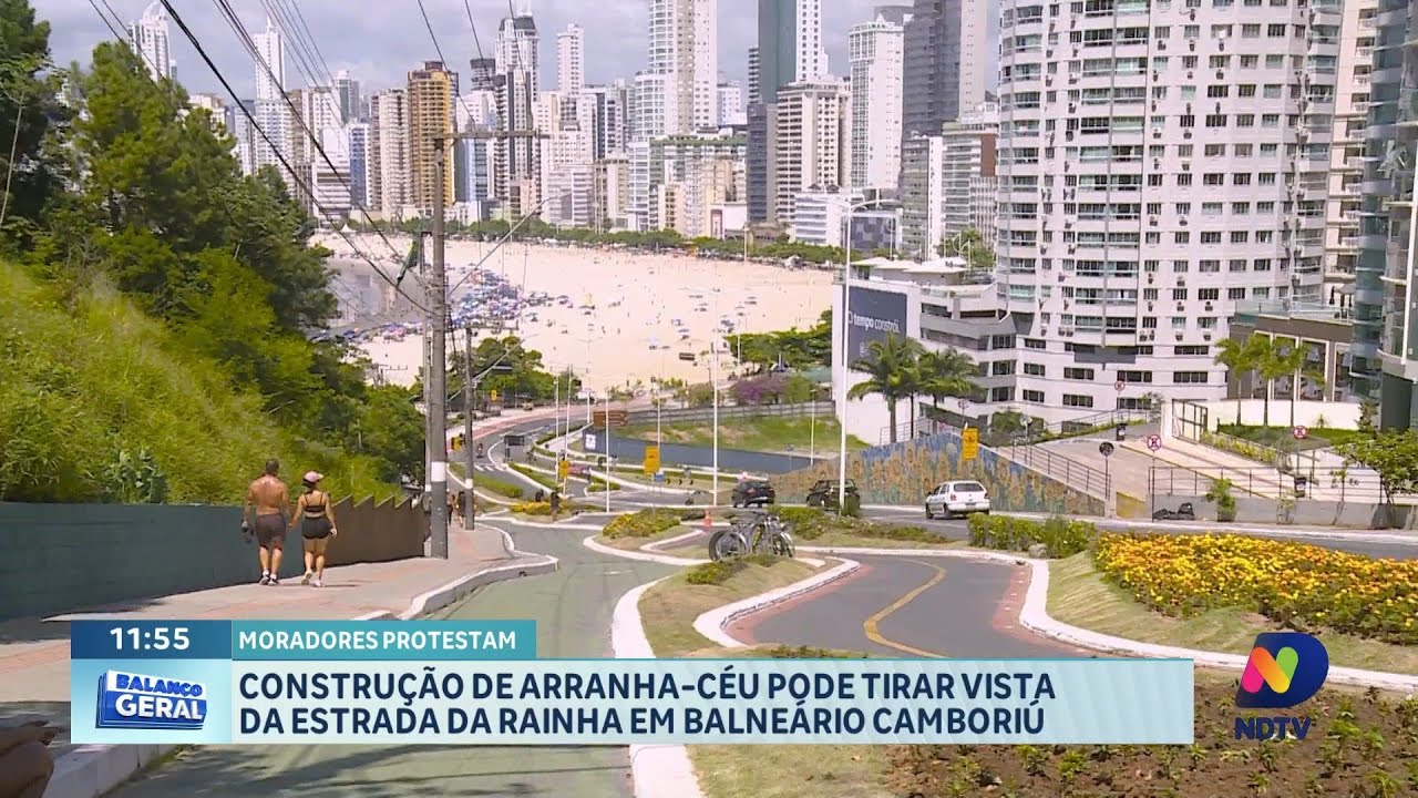 Construção de prédio pode bloquear paisagem em Balneário Camboriú