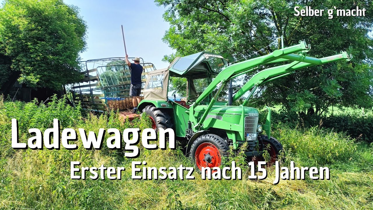 Ladewagen zweckentfremdet |  Hochzeit |  bärenstarker Hochgrasmäher