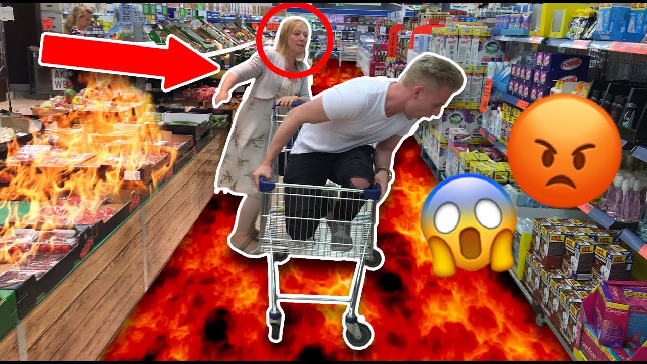 DER BODEN IST LAVA IM SUPERMARKT - CHALLENGE 😱🔥 II RayFox