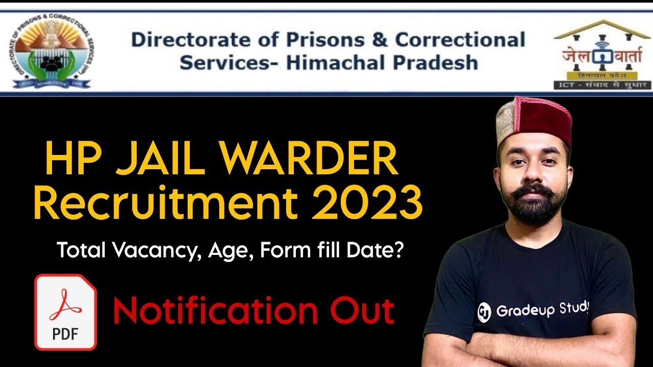HP Jail Warder Recruitment 2023 Official notification out 🔥🔥