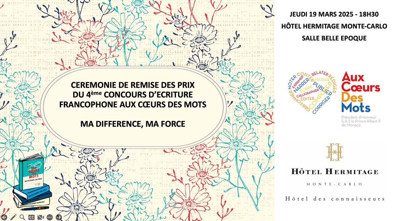 Aux Cœurs des Mots Cérémonie de remise des prix 2025