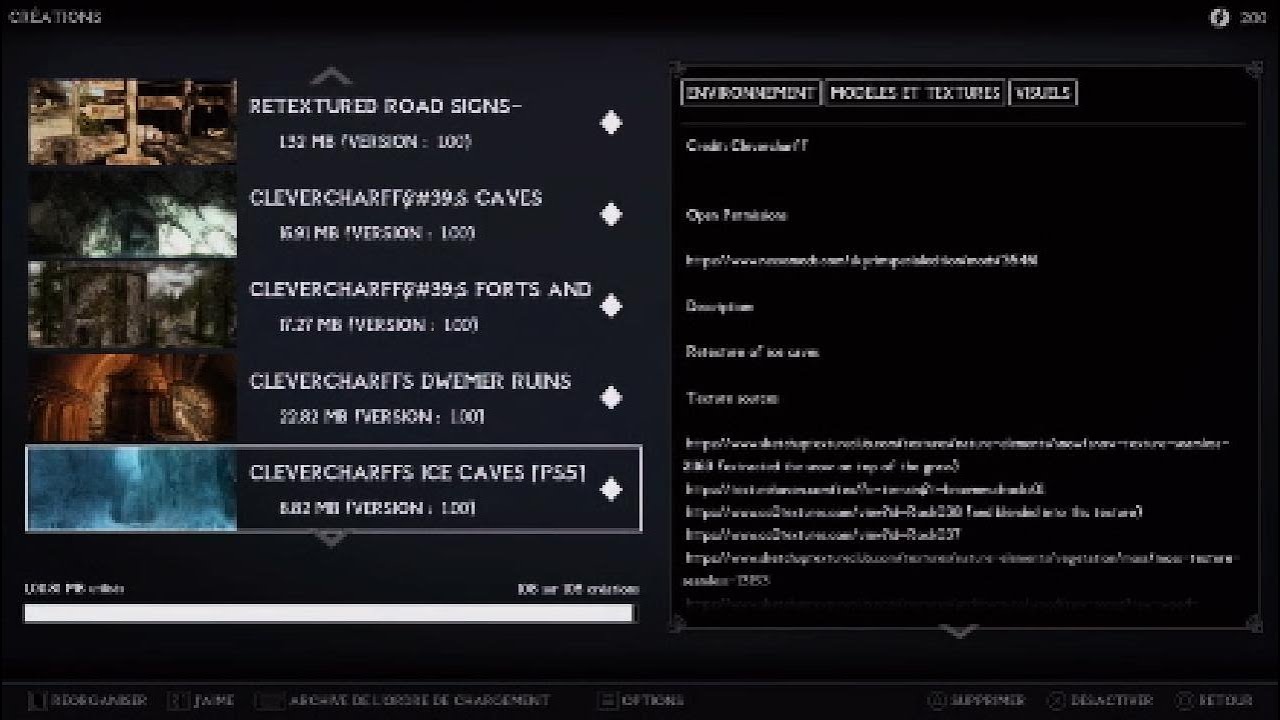 Skyrim ps5 next gen mod list 2026 / 4k 60fps / load order