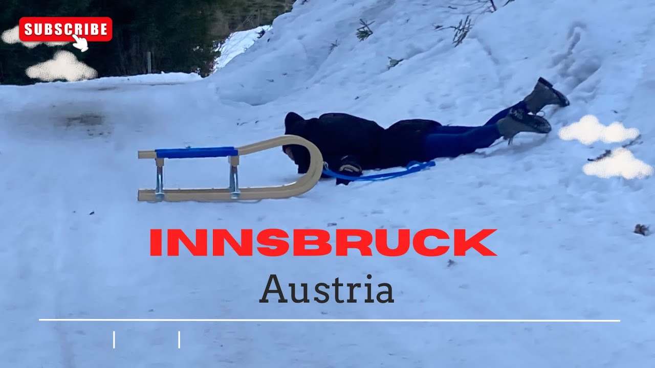 Epic Sledding Fall in Innsbruck, Austria!