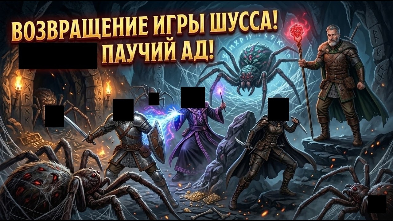 ШУСС ВЕРНУЛСЯ И ОН В ЯРОСТИ! Эпичная битва против гиганских пауков в D&D