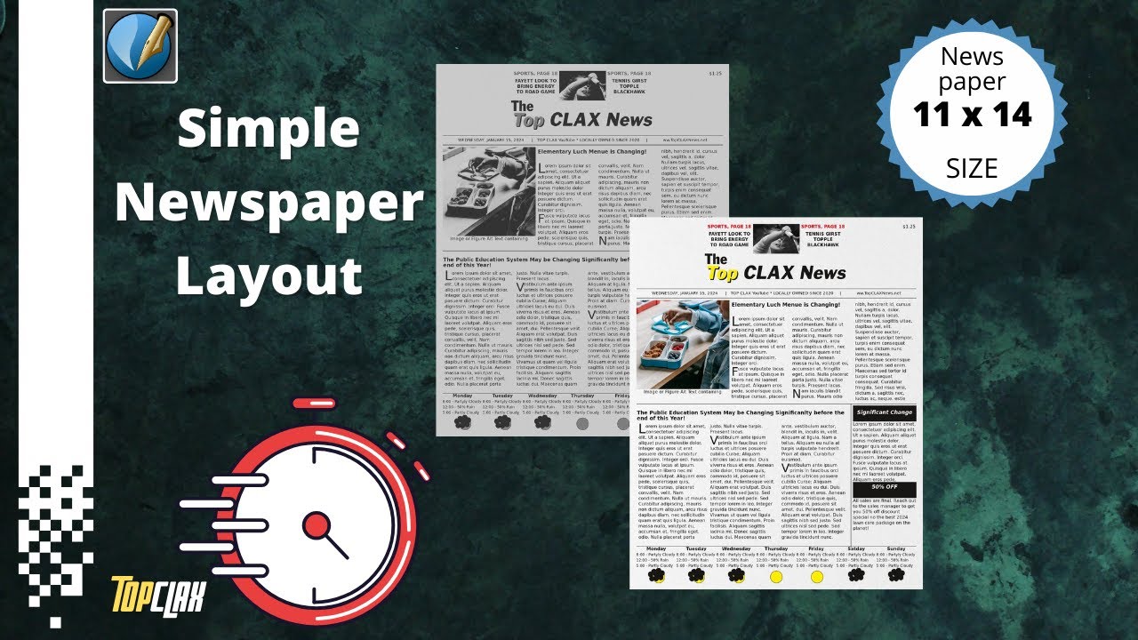 Simple Newspaper Layout: Speed Art (Scribus)