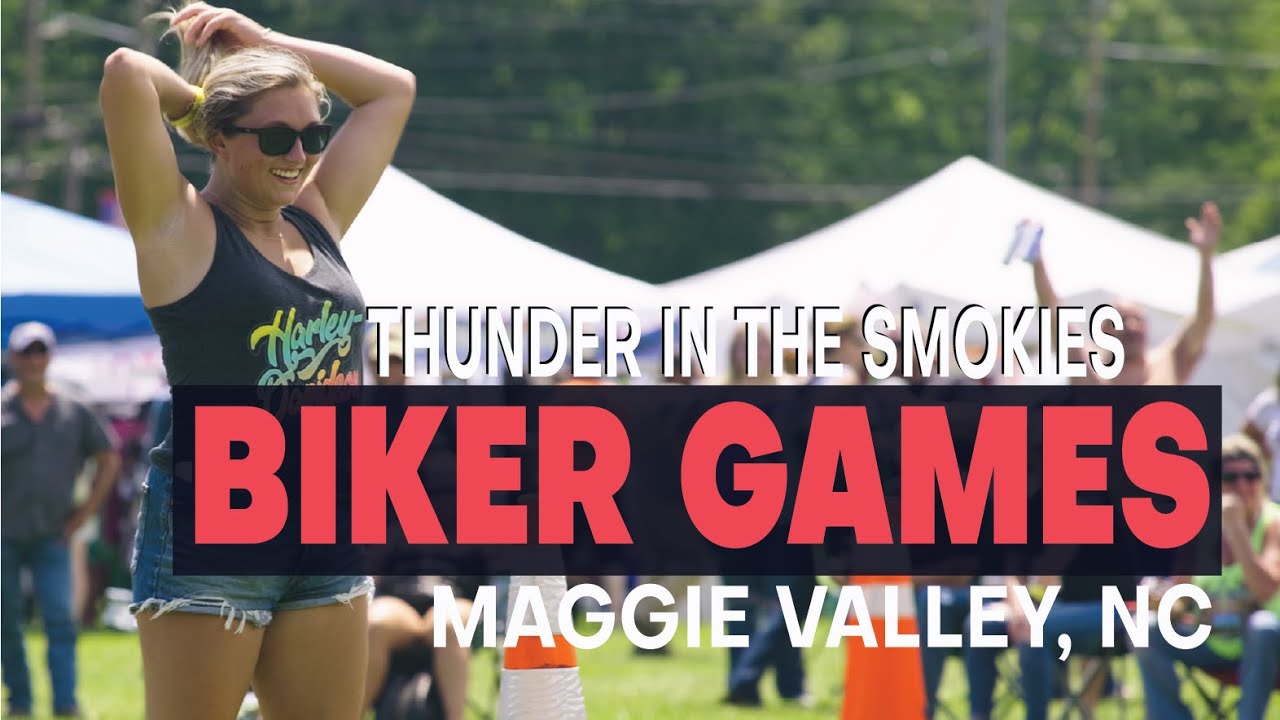 Watch these bikers play biker games at Thunder in the Smokies