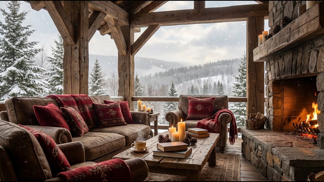 Snowy Morning Jazz Café 🥐 Uplifting Coffee Shop Music & Winter Scenery for a Fresh Start