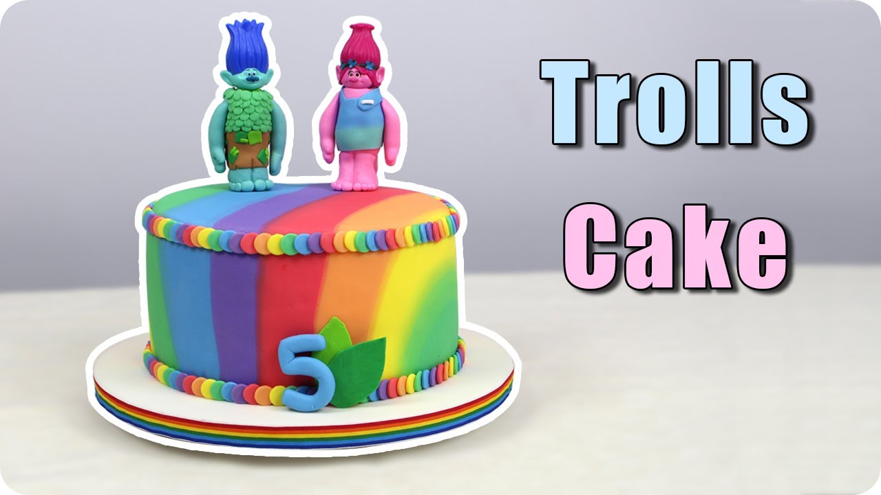 Rainbow Trolls Cake