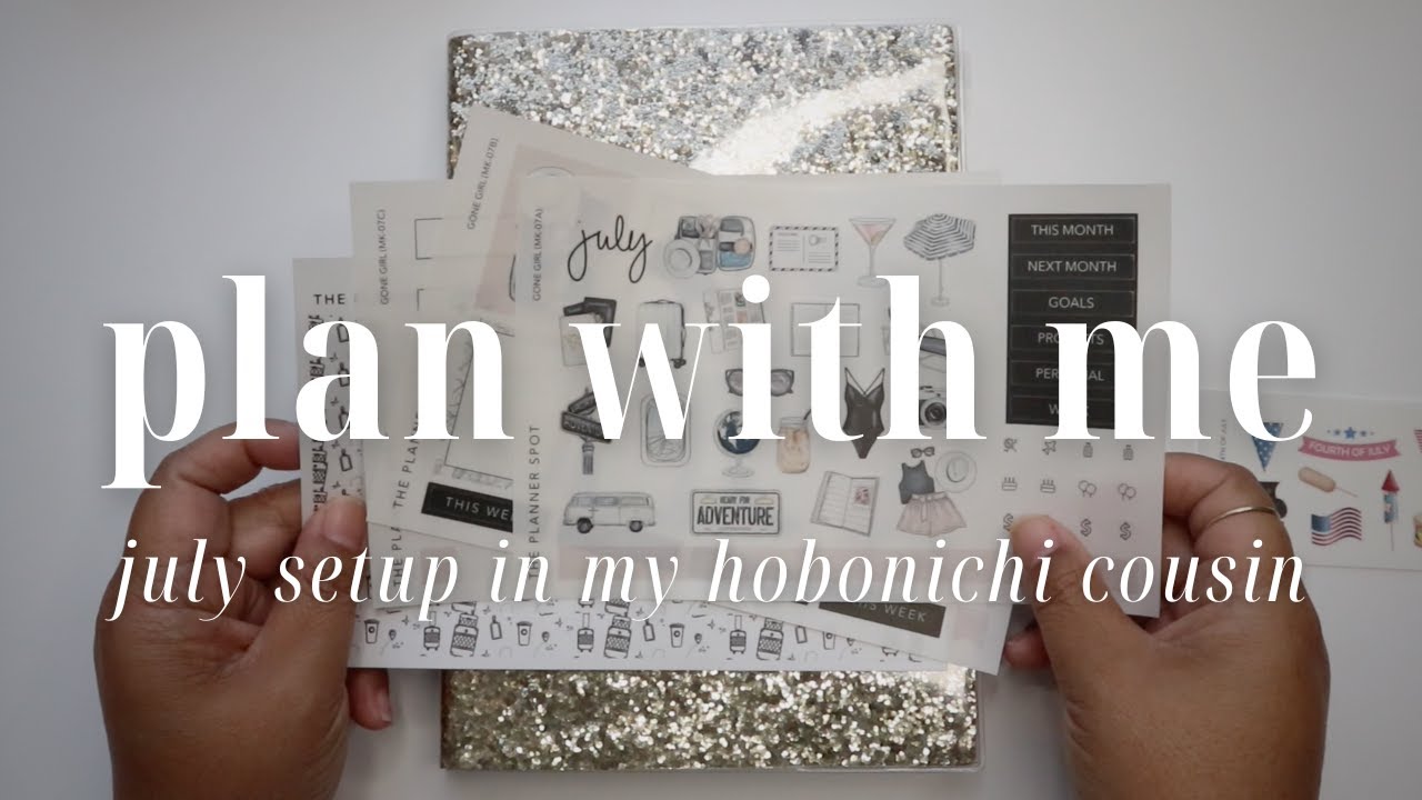 Planner Setup for July // how I use our monthly sticker kit in my Hobonichi Cousin