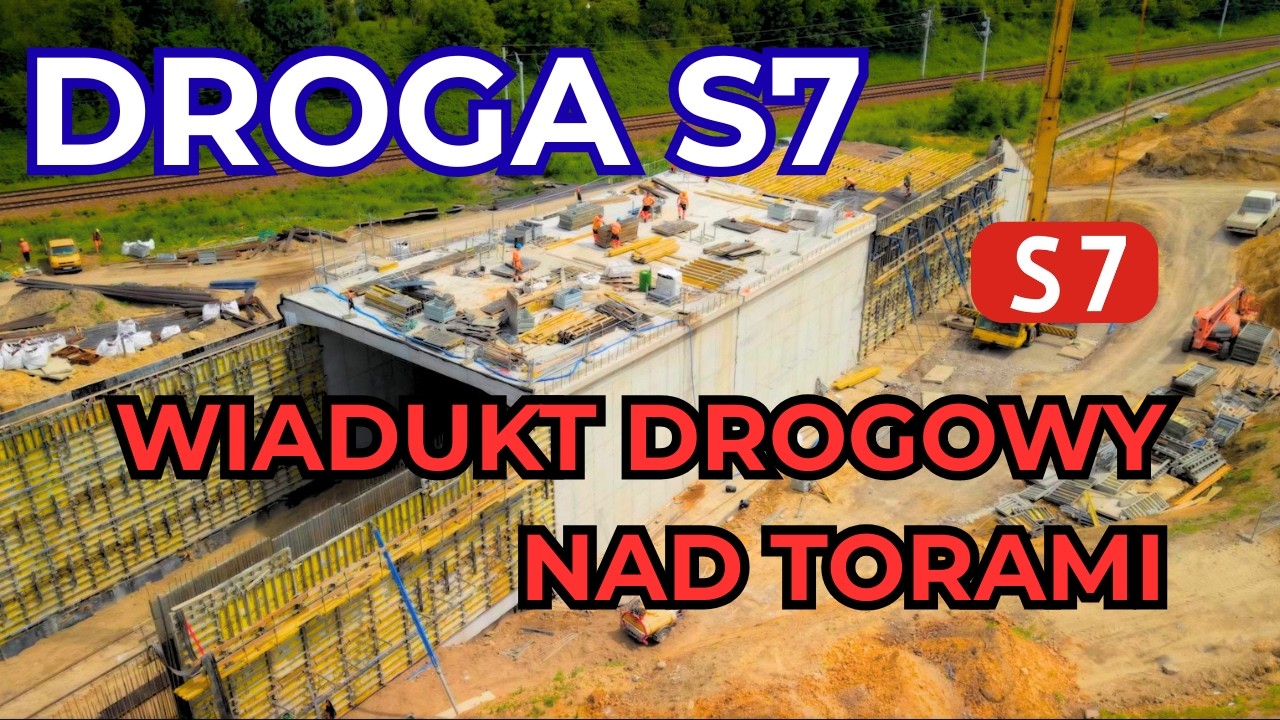 Droga s7 , wiadukt nad torami ,węzeł Grębał&oacute;w 18 06 2026