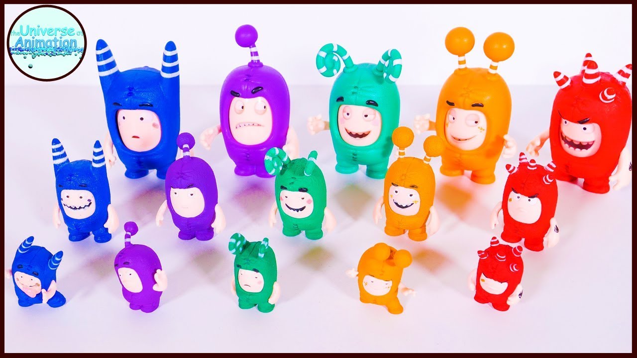 Learn the size with Oddbods Toys Pogo Fuse Jeff Zee and Slick