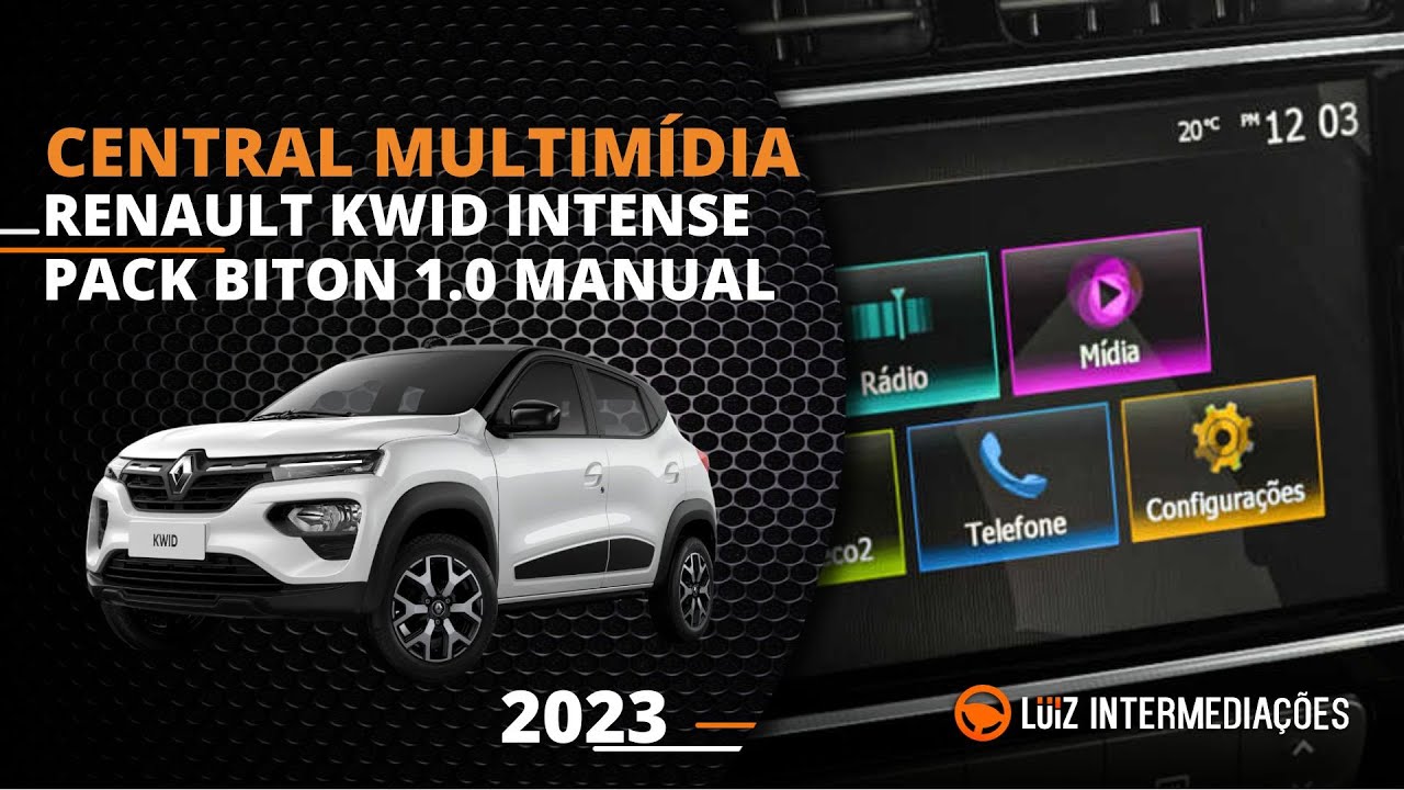 Central Multimídia | RENAULT KWID INTENSE PACK BITON 1.0 MANUAL 2023