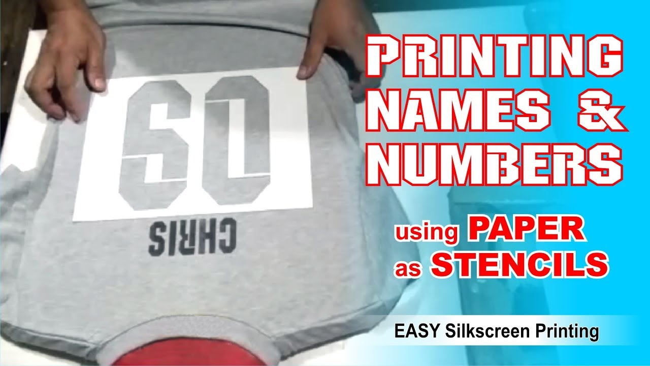T-shirt Printing: Printing Names and Numbers using Paper as Stencils