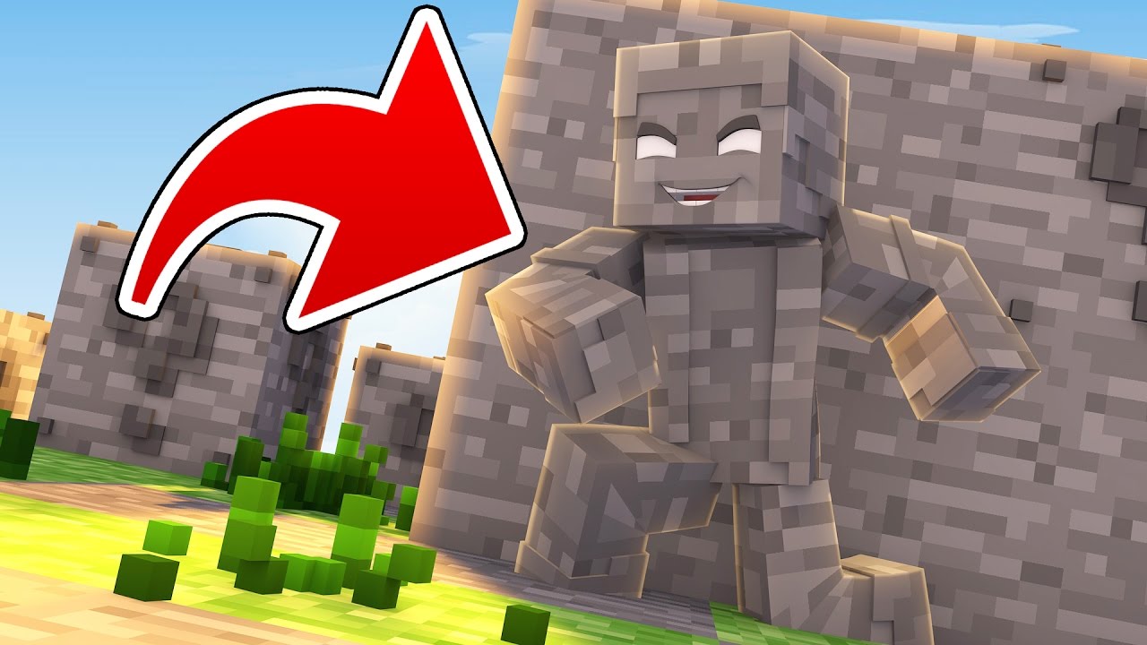 Minecraft: CUBÃO DISFARCE DE PEDRA !! - Lucky Block PVP