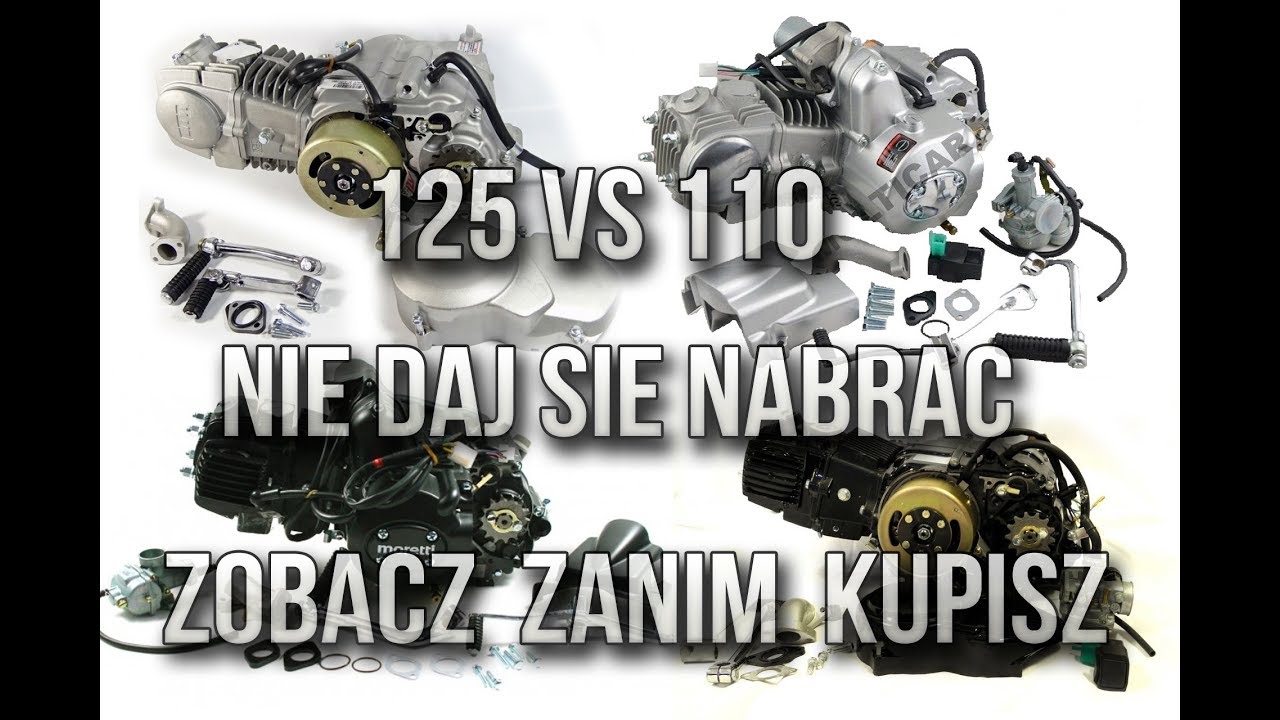Por&oacute;wnanie silnik&oacute;w z allegro 110cc i 125cc! Nie daj sie nabrac!Zobacz zanim  kupisz(FMI154,FMH152)