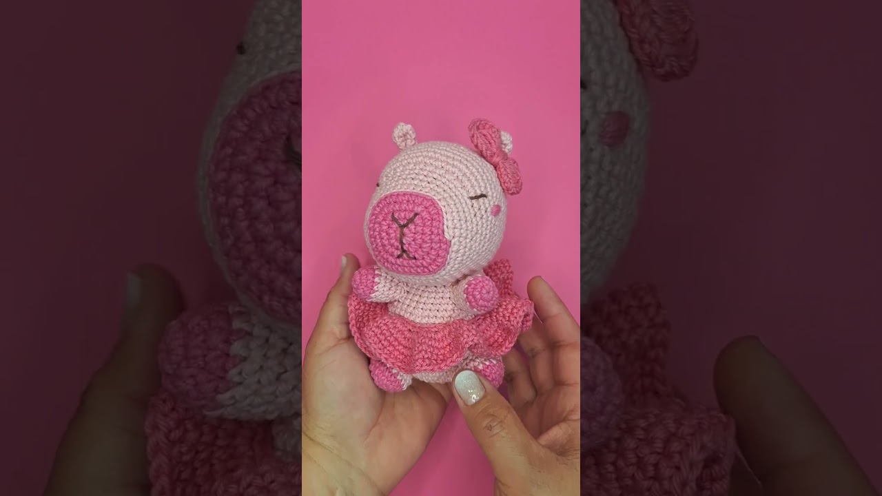 Capibara Bailarina tutorial gratis en mi canal Jennita Friki #crochet #capibara #amigurumi #capibara