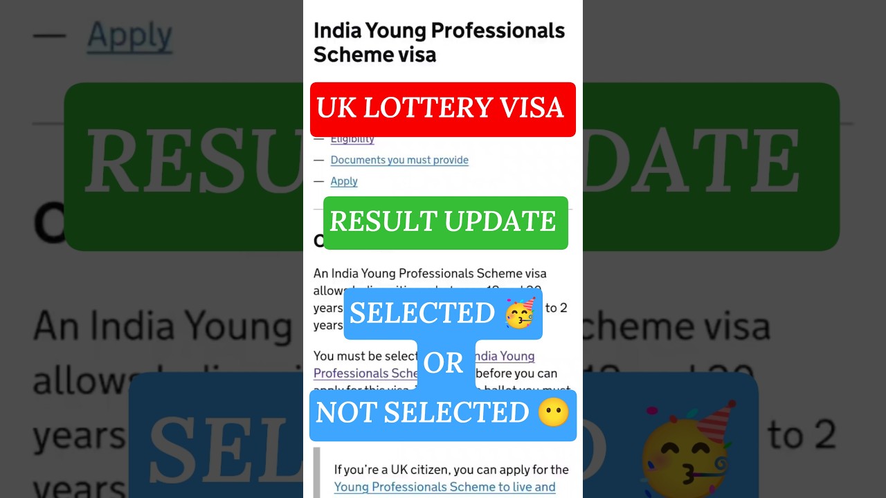 UK Lottery Visa 2025 Result Update | 