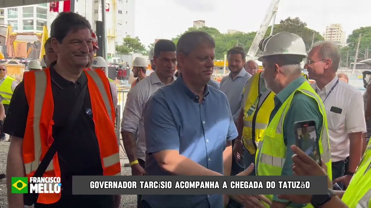 Governador Tarcísio acompanha chegada do Tatuzão na Vila Formosa