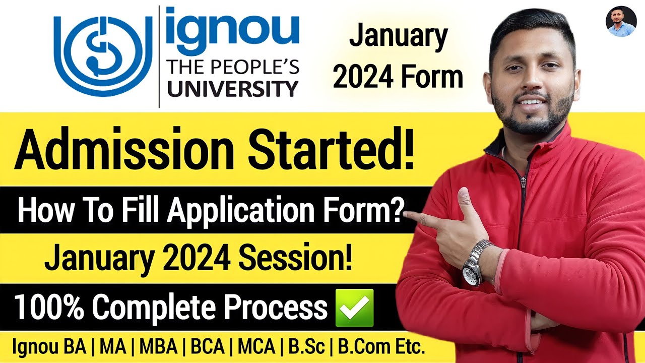 IGNOU Admission January 2024 Started! | Ignou Admission 2024 January Session | IGNOU Admission 2024