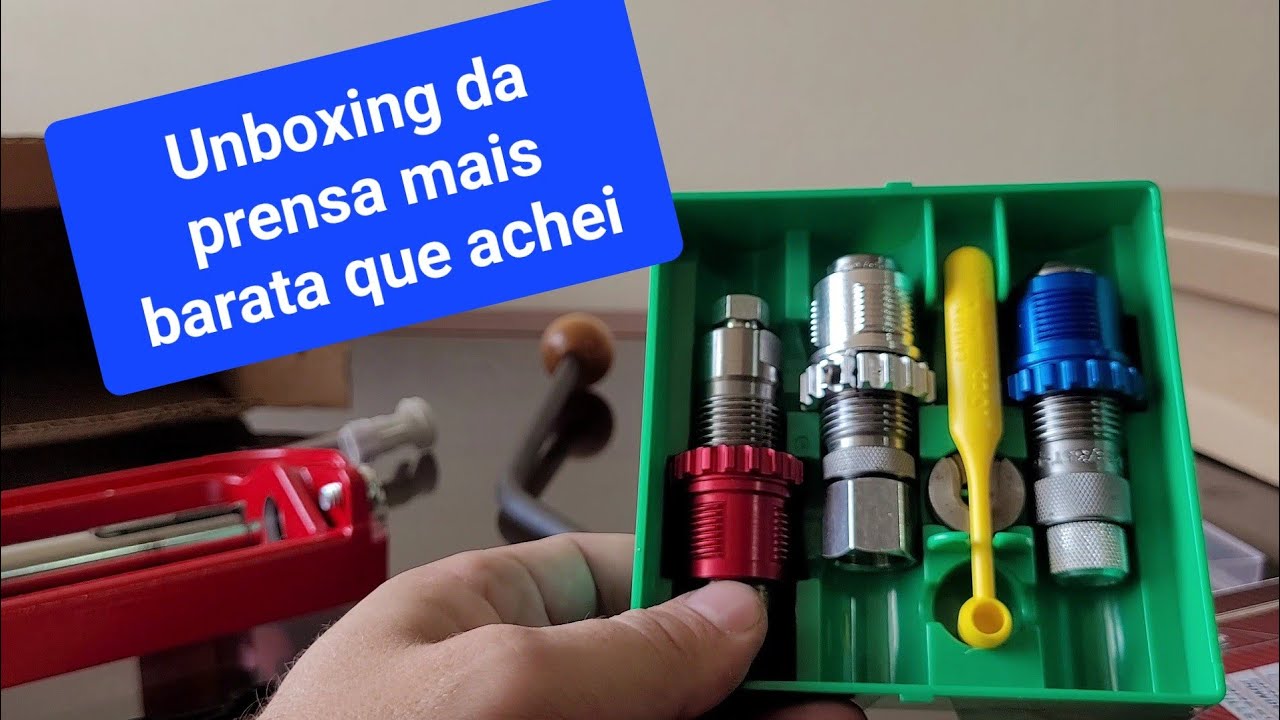 Unboxing da prensa de recarga mais barata que achei.