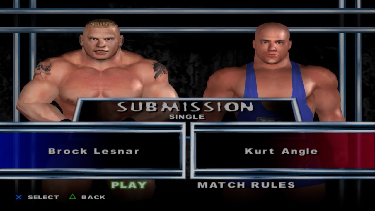 WWE SmackDown! Here Comes the Pain - Brock Lesnar VS Kurt Angle (SUBMISSION)