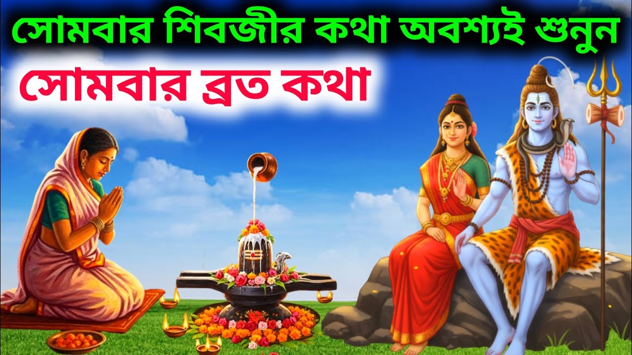 সোমবার ব্রত কথা | Somvar vrat Katha | Vrat Katha Bangla | Shiv Katha | bhakti katha 