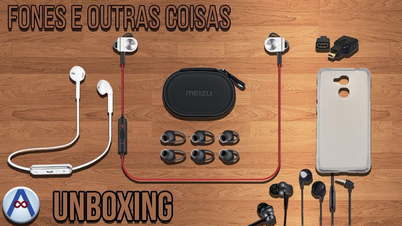 UNBOXING - FONES DE OUVIDO COM OU SEM BLUETOOTH E MAIS OUTRAS COISAS QUE IMPORTEI!