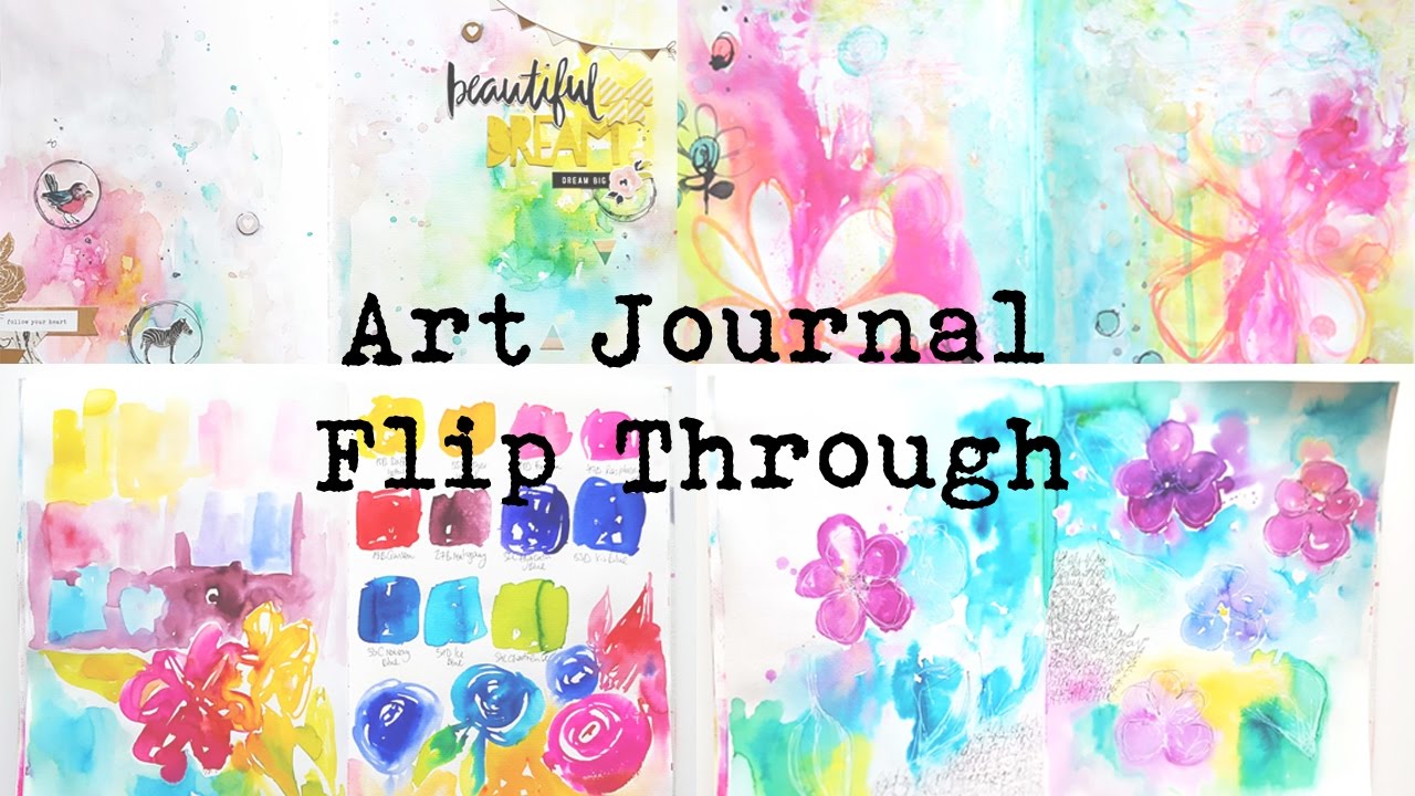 Art Journal Flip Through #1- Jane Davenport 9x12 Journal