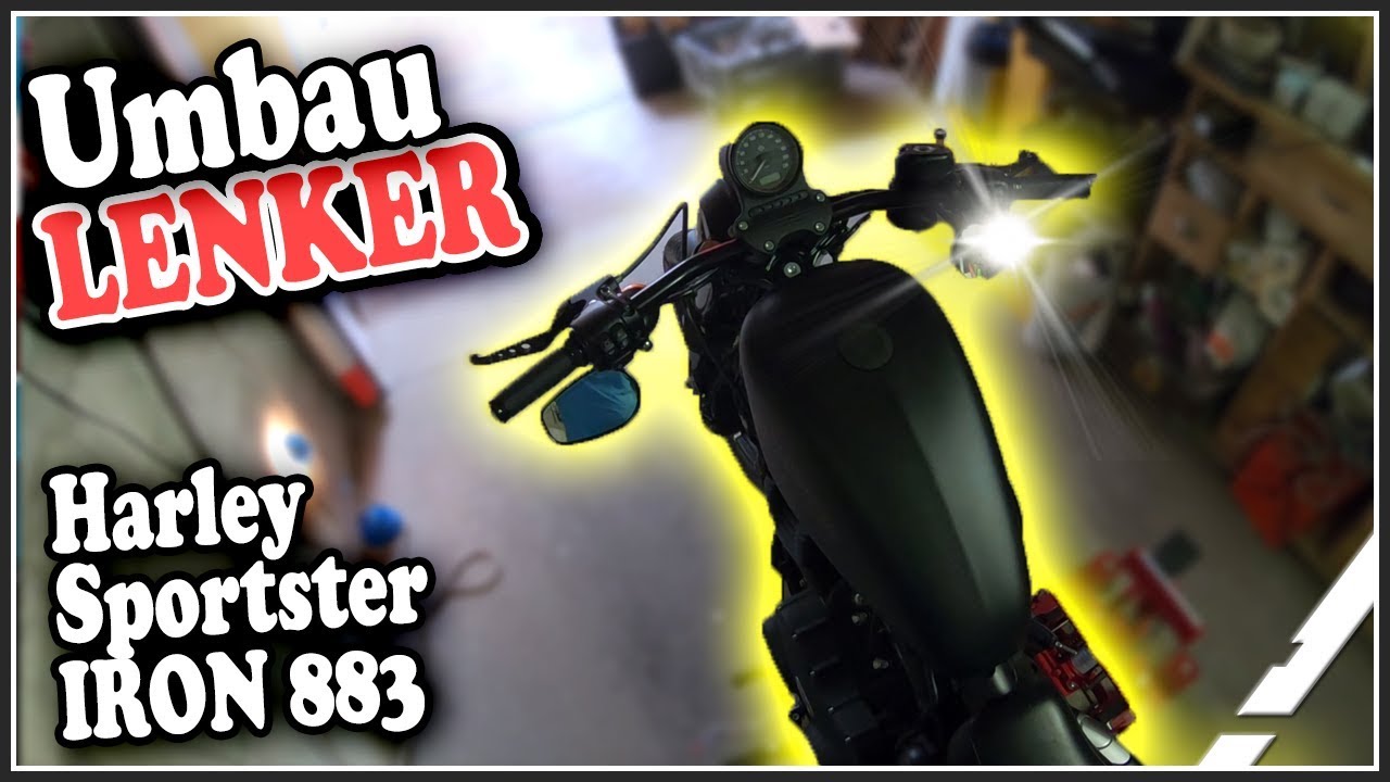 Harley Sportster Lenker Umbau Iron 883 | Flacher Lenker | MotoVlog