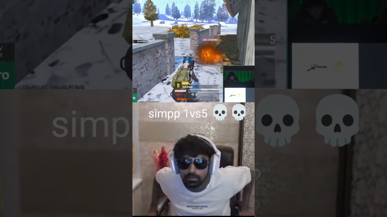 Simp 1 vs 5 clutch in iqoo bmps finals day 1 💀/ godlsimp 1vs5 #godlike #bmps #bmps2024