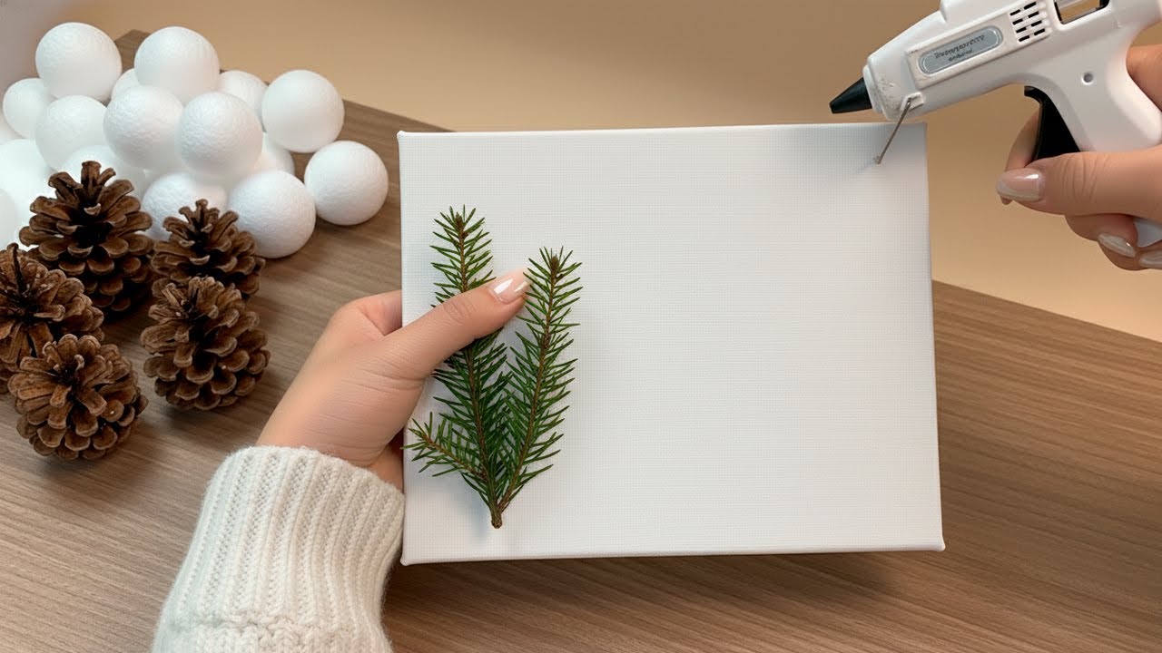 HOW BEAUTIFUL!😍 INCREDIBLE CANVAS AND FABRIC IDEA! CHRISTMAS DECOR! GIFT IDEA! DIY